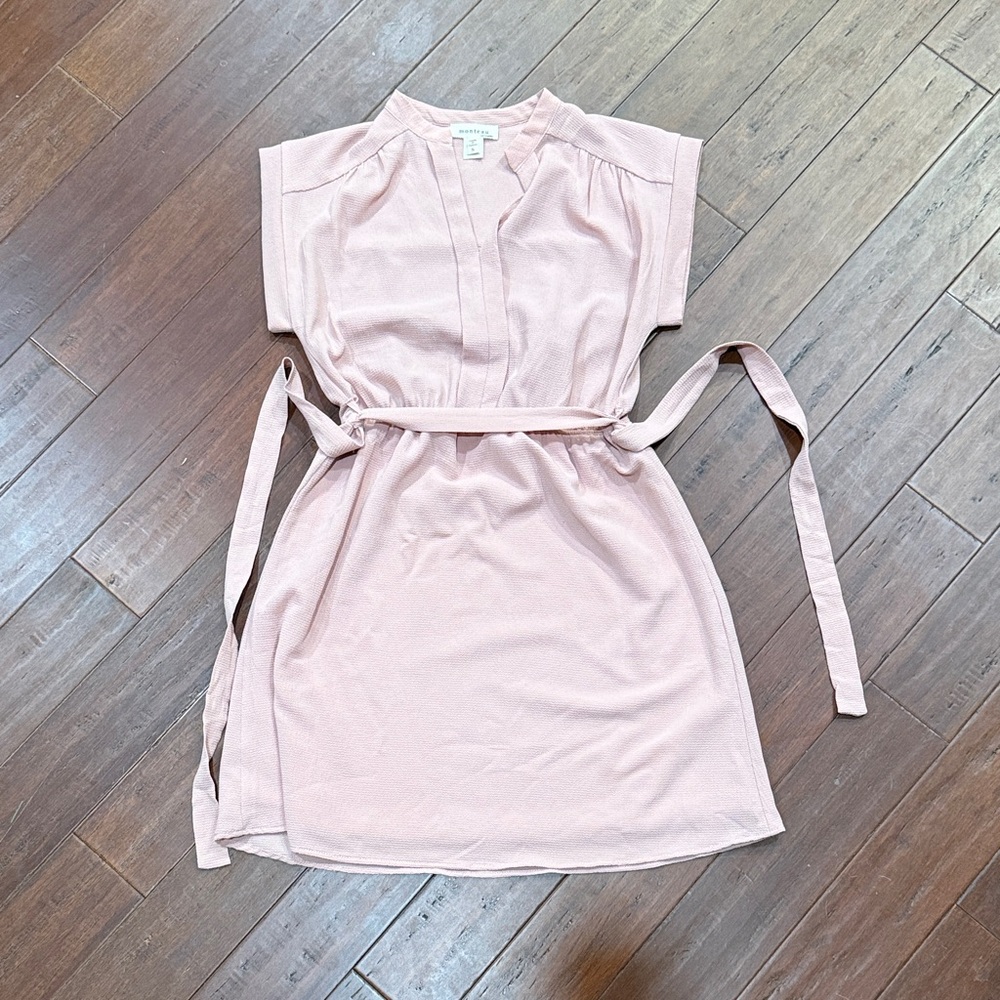 Monteau Pink Belted Dress